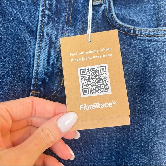 NWT Reformation Donna High Rise Bootcut Jeans Amani Medium Blue sz 24 Stretch - Picture 8 of 9